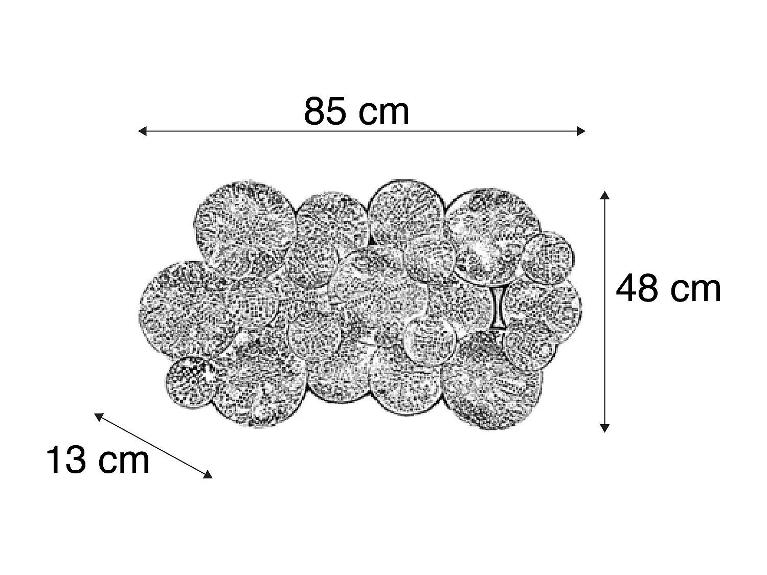 Applique orientale décorative or avec blanc 2 lumières - HIKINA