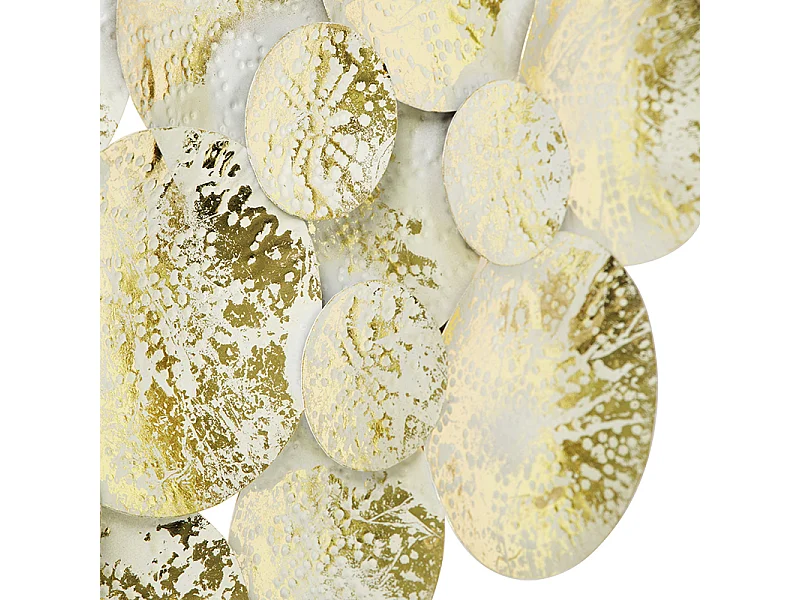 Applique murale décorative orientale dorée avec blanc 2 lumières - Hikina