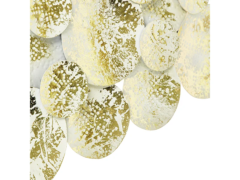 Applique murale décorative orientale dorée avec blanc 2 lumières - Hikina