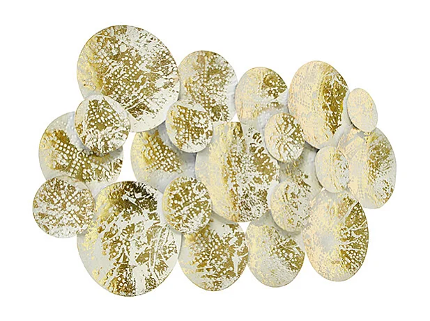 Applique murale décorative orientale dorée avec blanc 2 lumières - Hikina