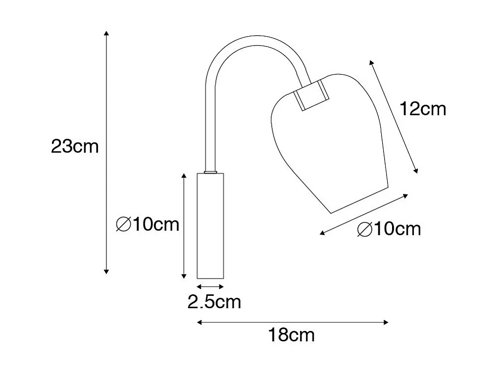 Applique classique or avec verre - Elien