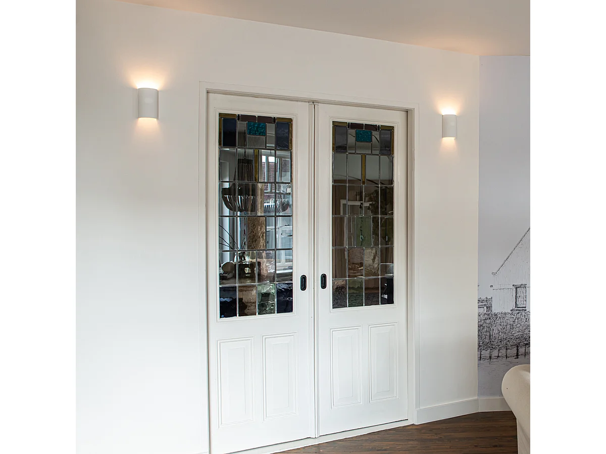 Applique murale moderne blanche avec effet de lumière - Sabbio