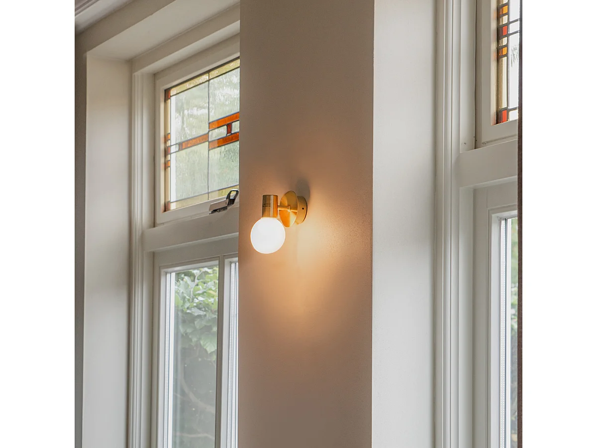 Applique moderne dorée IP44 - Cederic Up