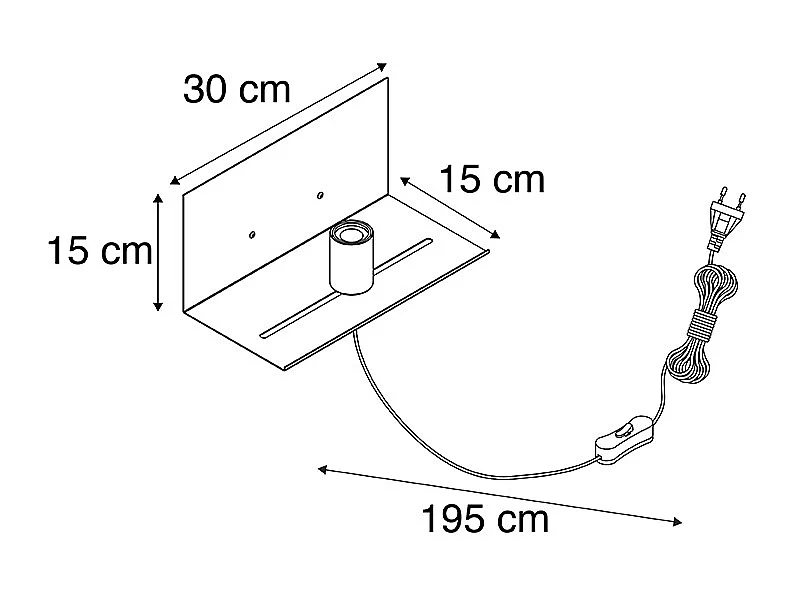 Applique murale moderne noire réglable - Muro