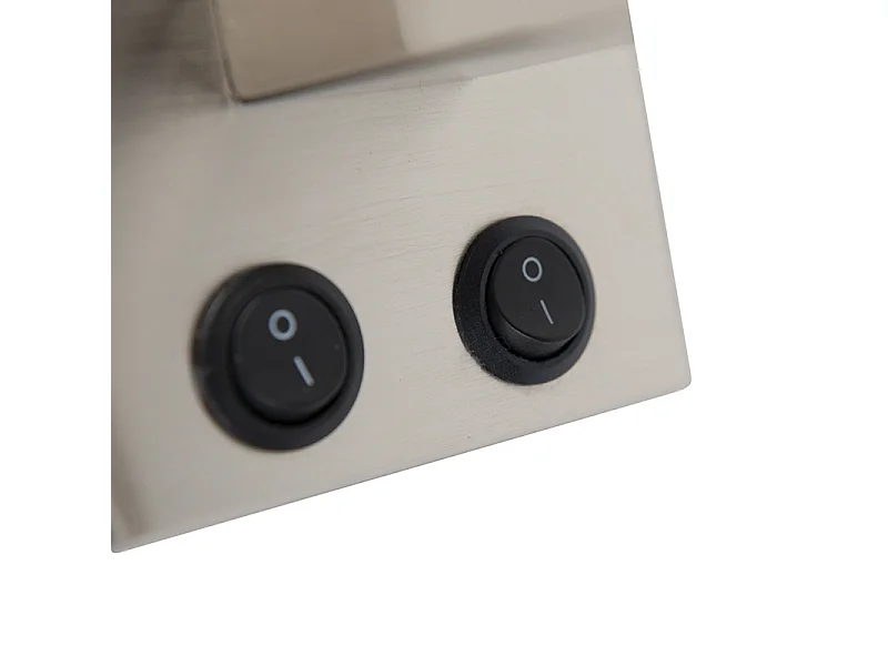 Applique moderne en acier avec abat-jour noir - Brescia