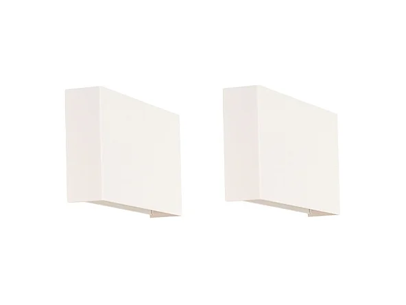 Set de 2 appliques modernes blanches - Otan