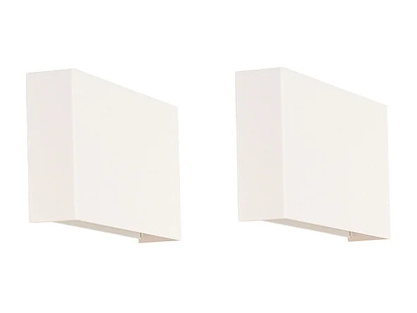 Set de 2 appliques modernes blanches - Otan