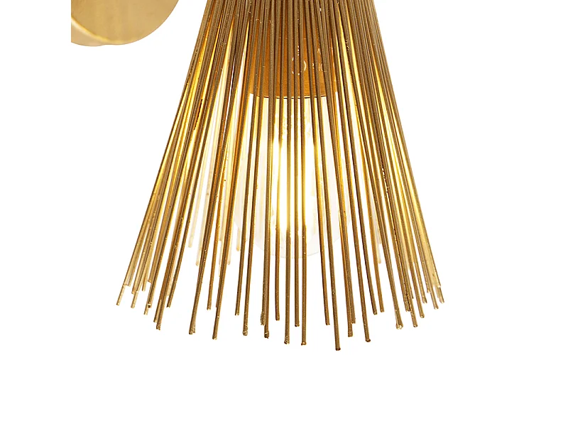 Applique murale Art déco dorée 2 lumières - Broom