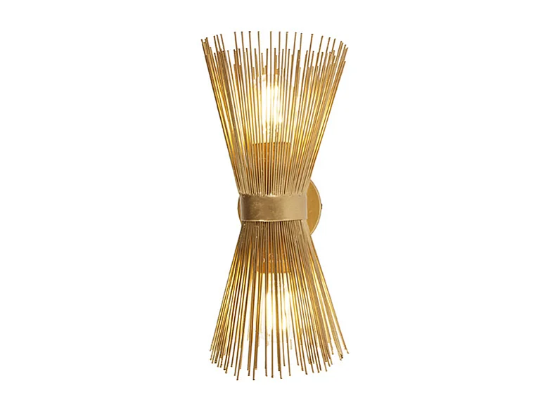 Applique murale Art déco dorée 2 lumières - Broom