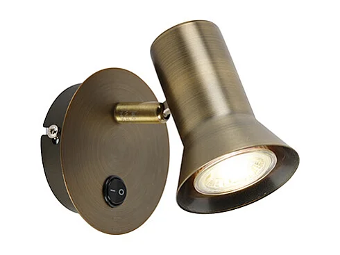 Spot mural pivotant et inclinable en bronze avec interrupteur - KARIN 1