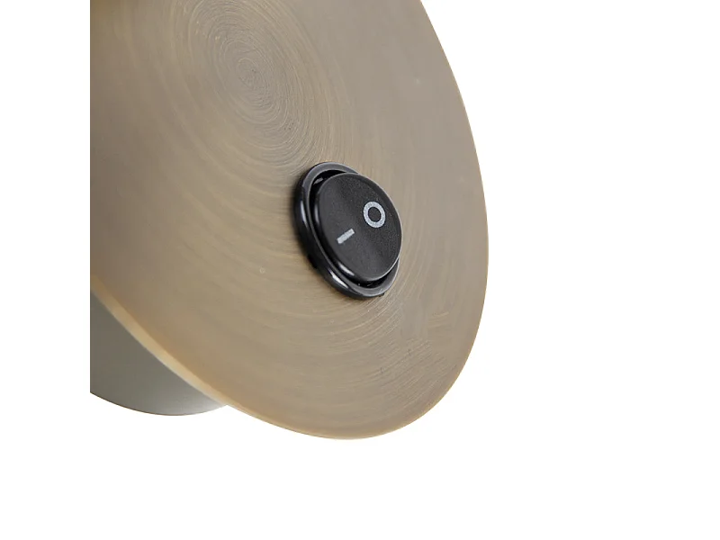 Spot mural pivotant et inclinable en bronze avec interrupteur - KARIN 1