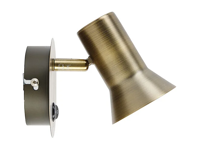 Spot mural orientable et inclinable en bronze avec interrupteur - Karin 1