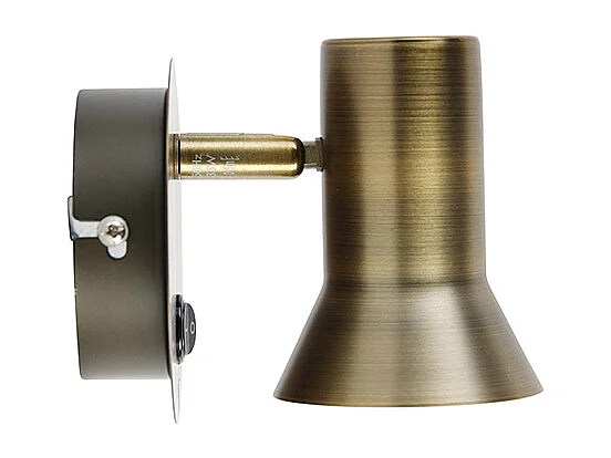 Spot mural orientable et inclinable en bronze avec interrupteur - Karin 1