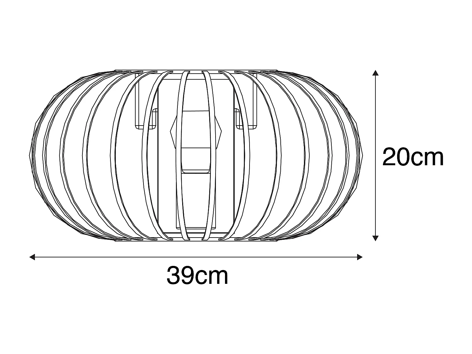 Applique design blanche 39 cm - Johanna