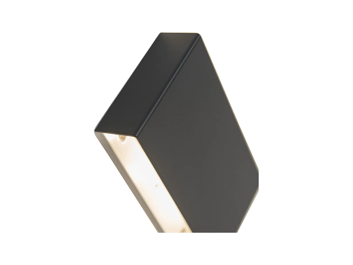Applique murale moderne noire 2 lumières - Otan