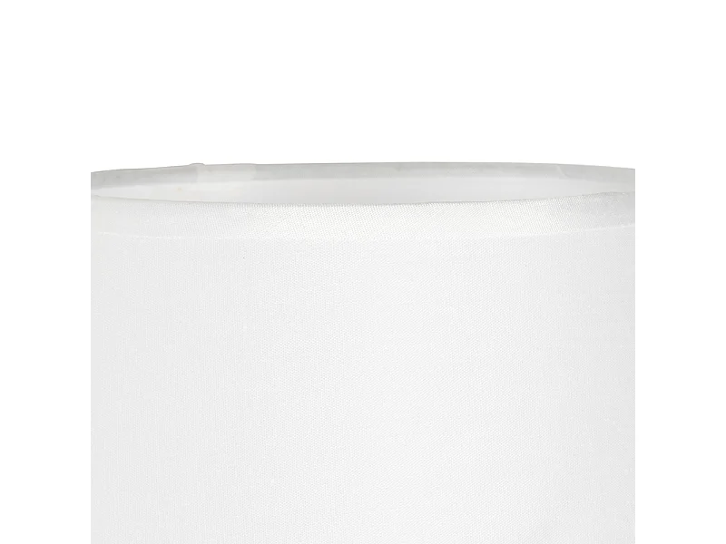 Applique murale moderne en acier avec abat-jour blanc - Pluk