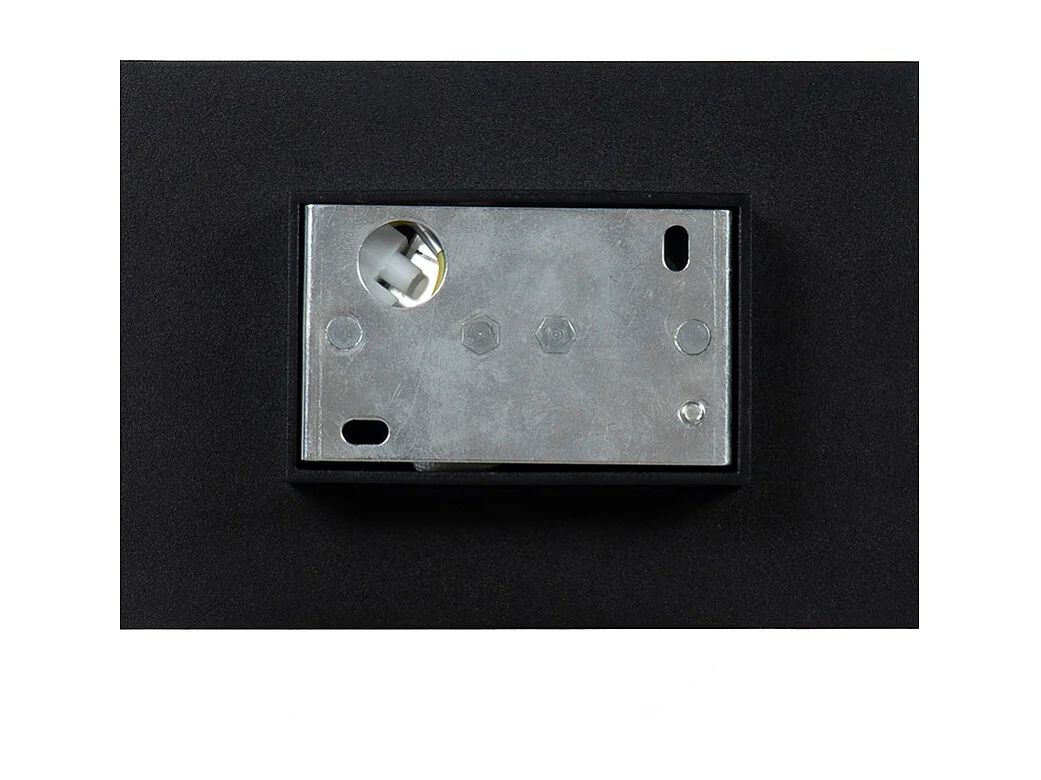 Applique murale moderne noire avec intérieur doré rectangulaire - Alone