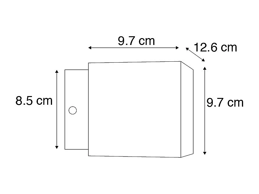 Applique murale design noir/or avec LED - Caja