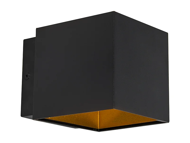 Applique murale design noir/or avec LED - Caja