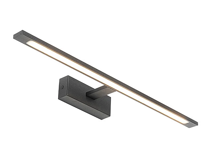 Applique moderne noire 62 cm avec LED IP44 - Jerre