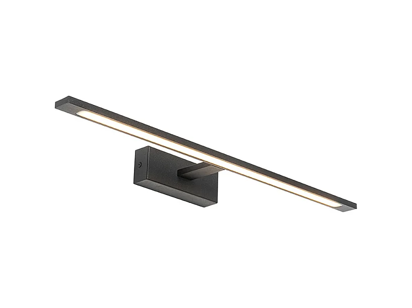 Applique moderne noire 62 cm avec LED IP44 - Jerre