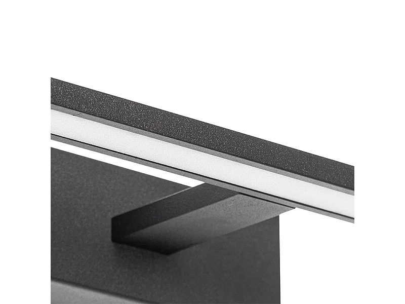 Applique murale moderne noire 62 cm avec LED IP44 - Jerre