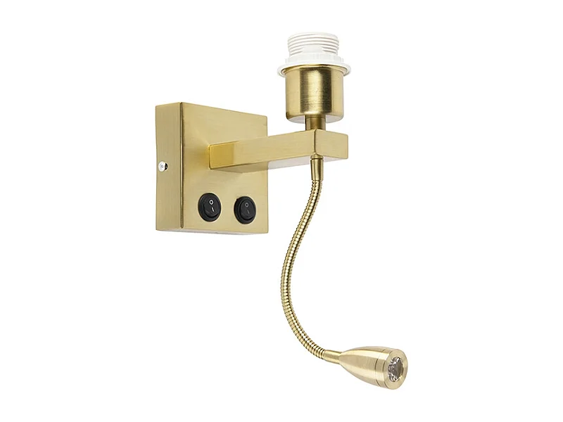 Applique murale moderne en laiton avec bras flexible - Brescia Combi