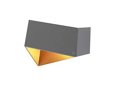 Applique murale design grise avec intérieur cuivré - Fold