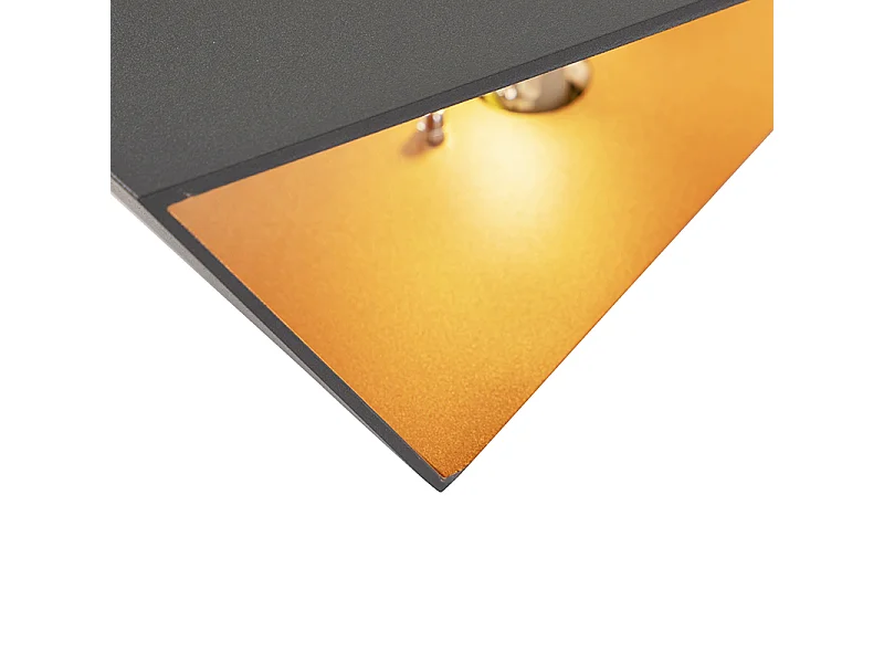 Applique murale Fold grise avec cuivre