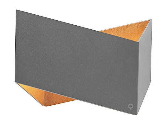 Applique murale Fold grise avec cuivre