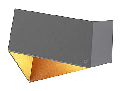 Applique murale Fold grise avec cuivre