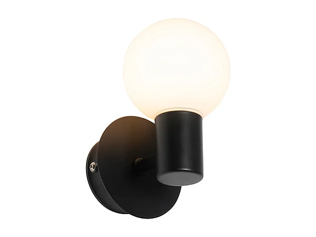 Applique moderne noire IP44 - Cederic Up