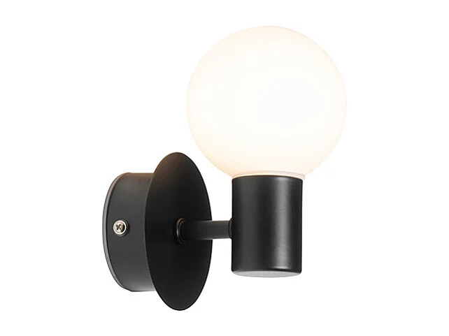 Applique moderne noire IP44 - Cederic Up