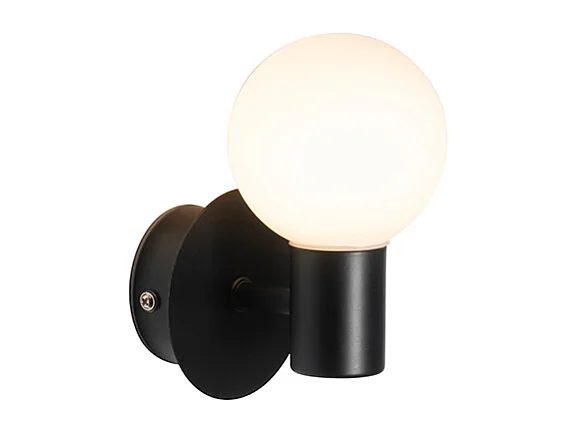 Applique moderne noire IP44 - Cederic Up