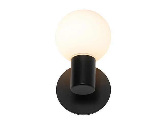 Applique moderne noire IP44 - Cederic Up