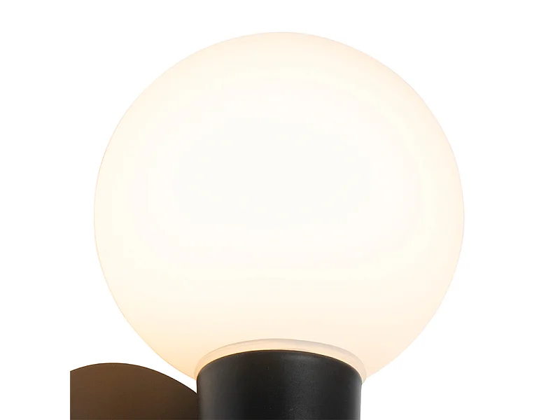 Applique murale moderne noire IP44 - Cederic Up
