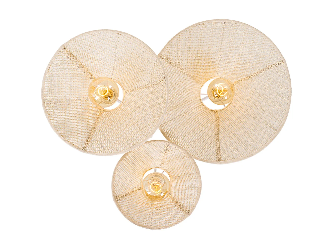 Applique design blanche avec tissu 3 lumières - Jane
