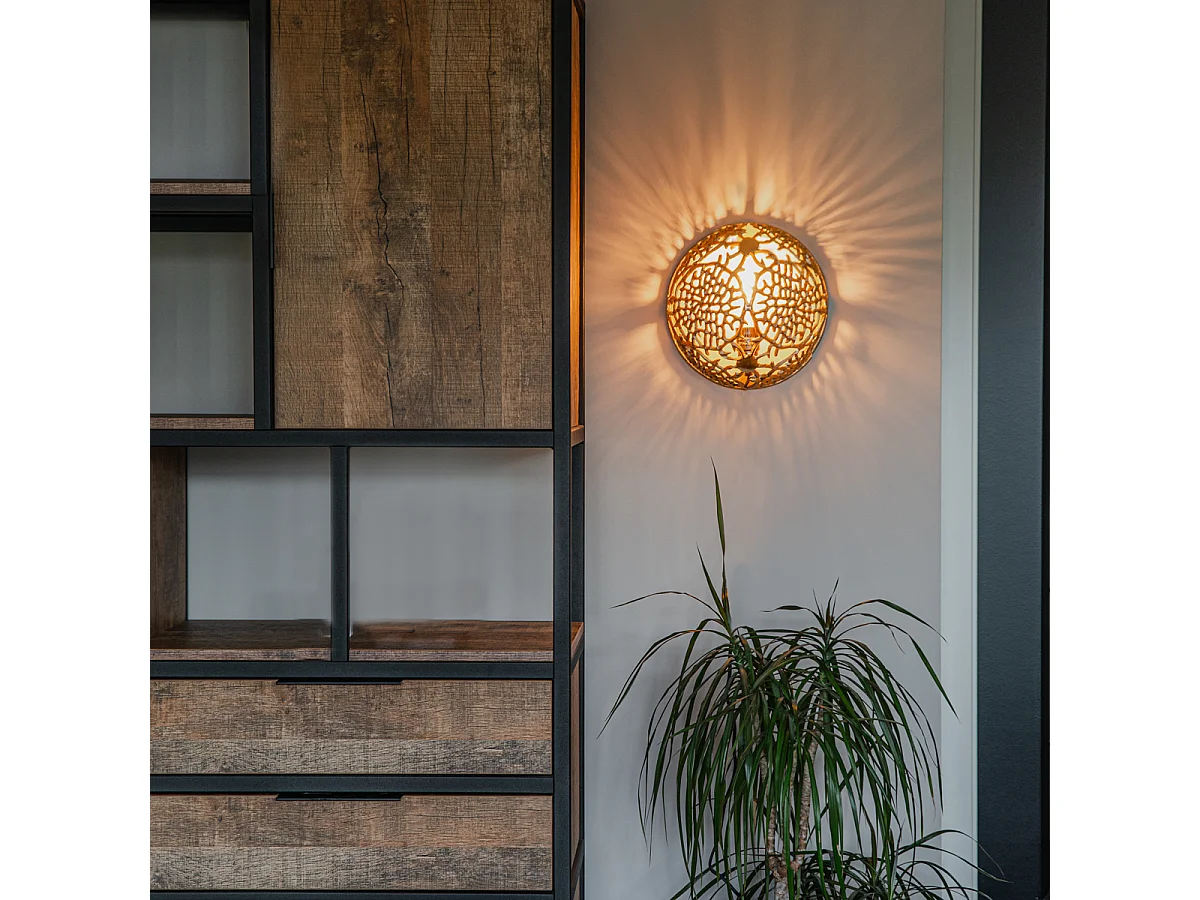 Applique murale Art déco dorée - Maro