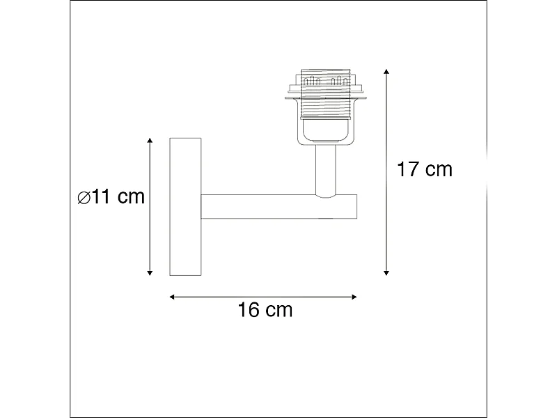 Applique murale moderne dorée 1 lumière avec interrupteur - Combi