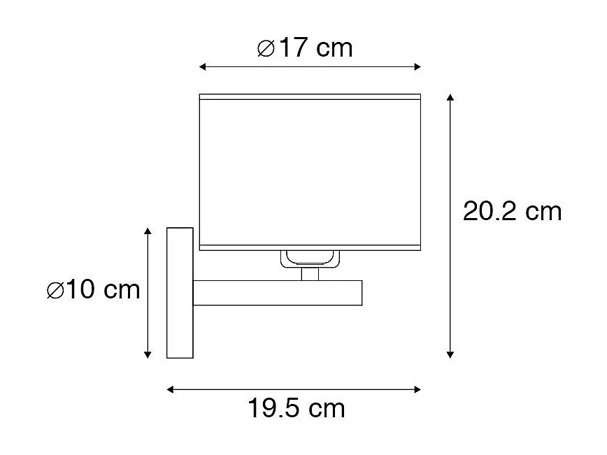Applique murale moderne ronde blanche - VT 1