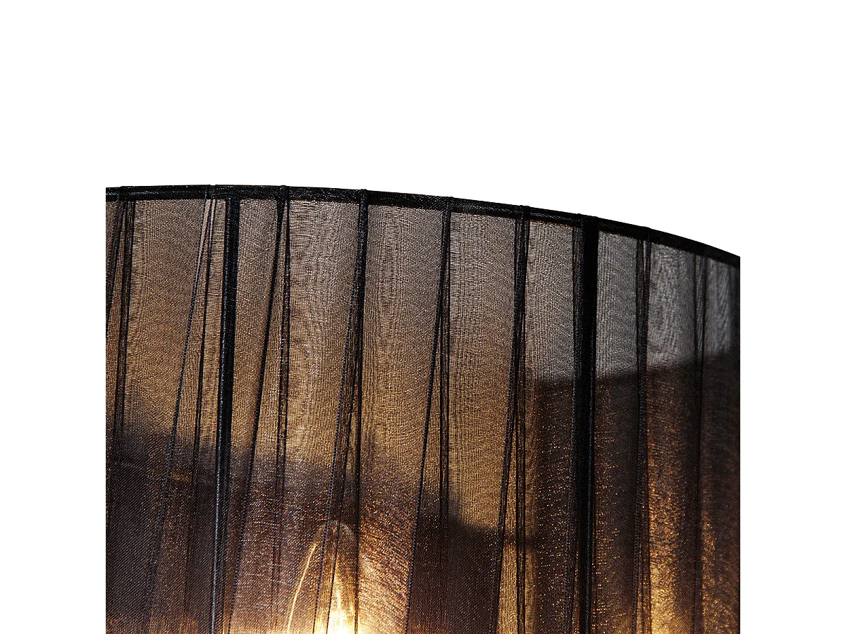 Applique classique chrome avec abat-jour noir - Ann-Kathrin 2