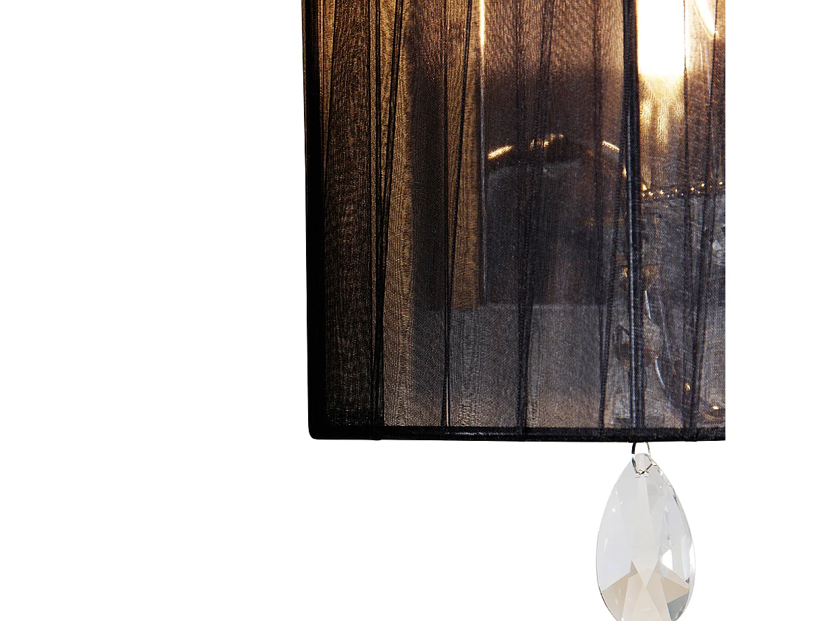 Applique classique chrome avec abat-jour noir - Ann-Kathrin 2