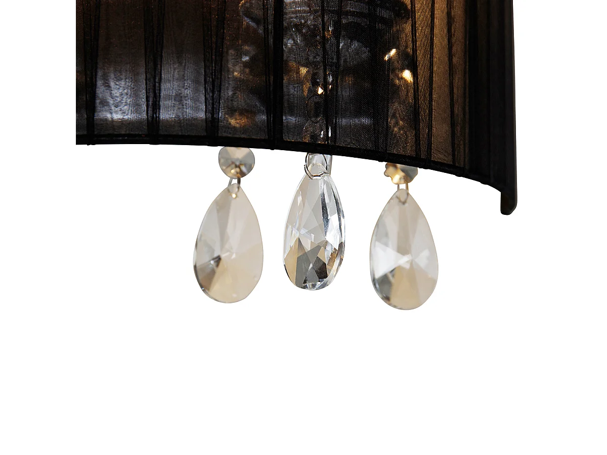 Applique classique chrome avec abat-jour noir - Ann-Kathrin 2