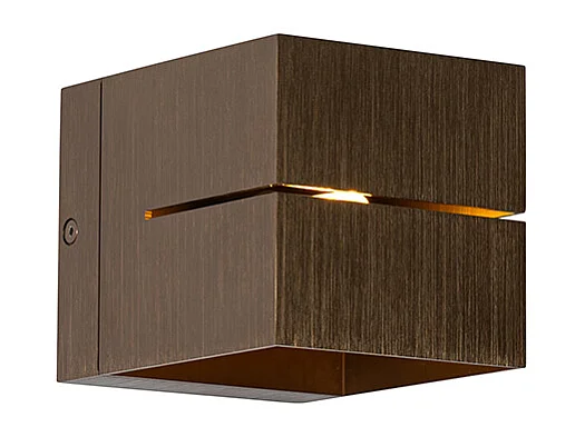 Applique murale moderne bronze foncé - Transfer Groove