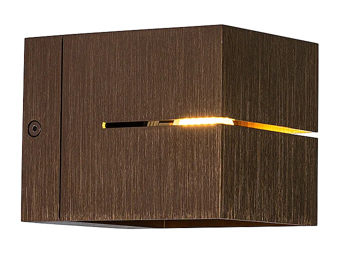 Applique murale moderne bronze foncé - Transfer Groove