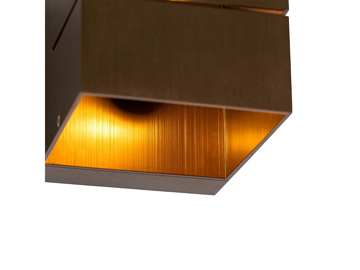 Applique murale moderne bronze foncé - Transfer Groove