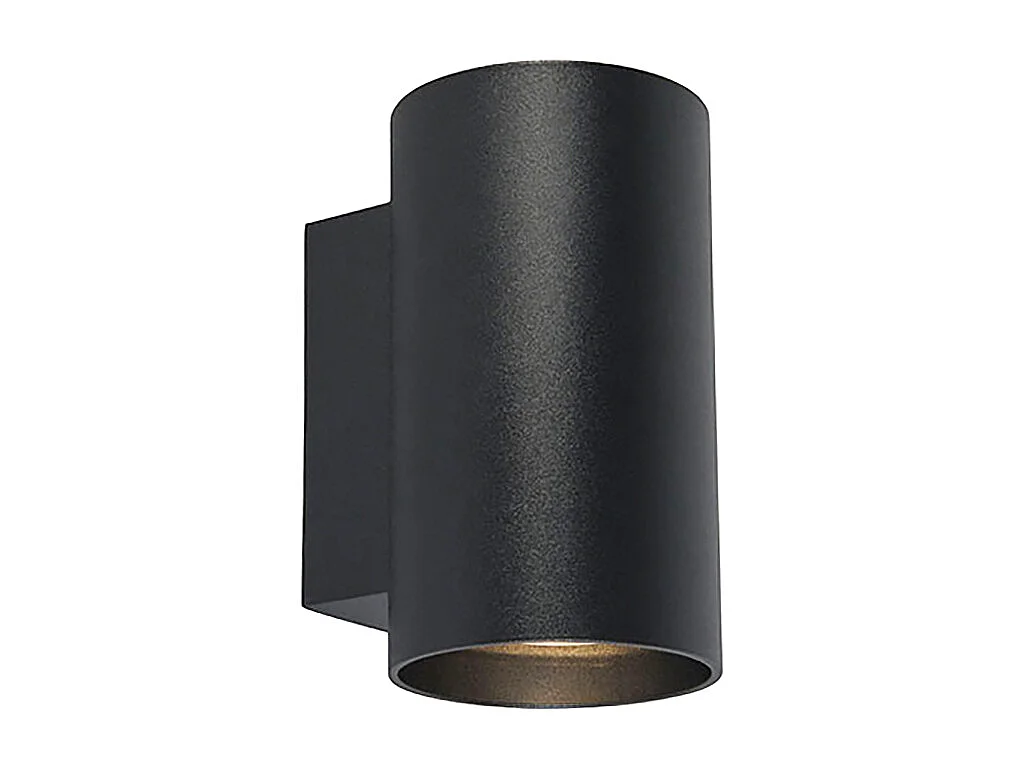 Set de 2 appliques modernes rondes noires - Sandy