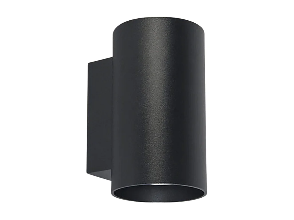 Lot de 2 appliques murales modernes rondes noires 2 lumières - Sandy