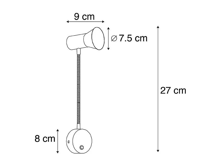 Applique bronze à bras flexible - Karin flex