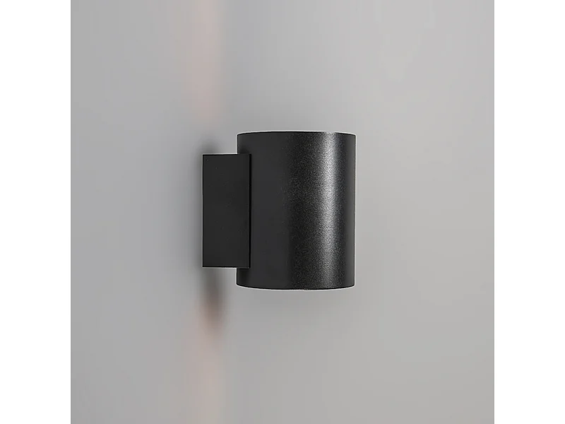 Applique murale moderne noire avec cercle doré - Sola